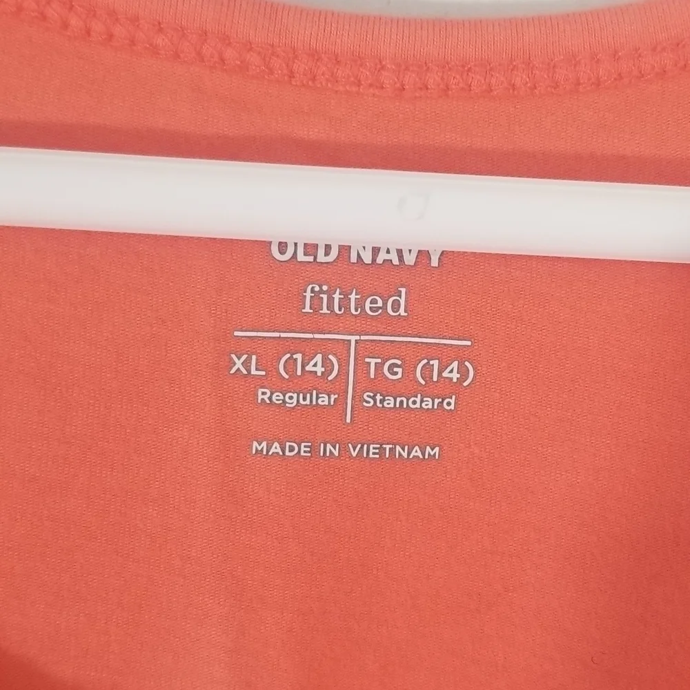 Old Navy Tie Dye Pink and White Wash Racerback Tank Top. Size 14 XL Fitted Kids.
